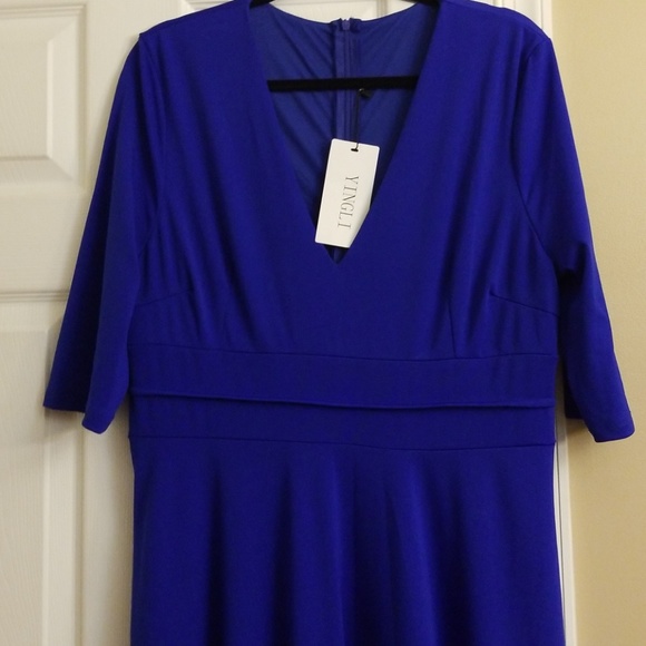 ♥️🛍Size 10 to 14!Gorgeous royal blue dress, NWT🌹 - Picture 2 of 8